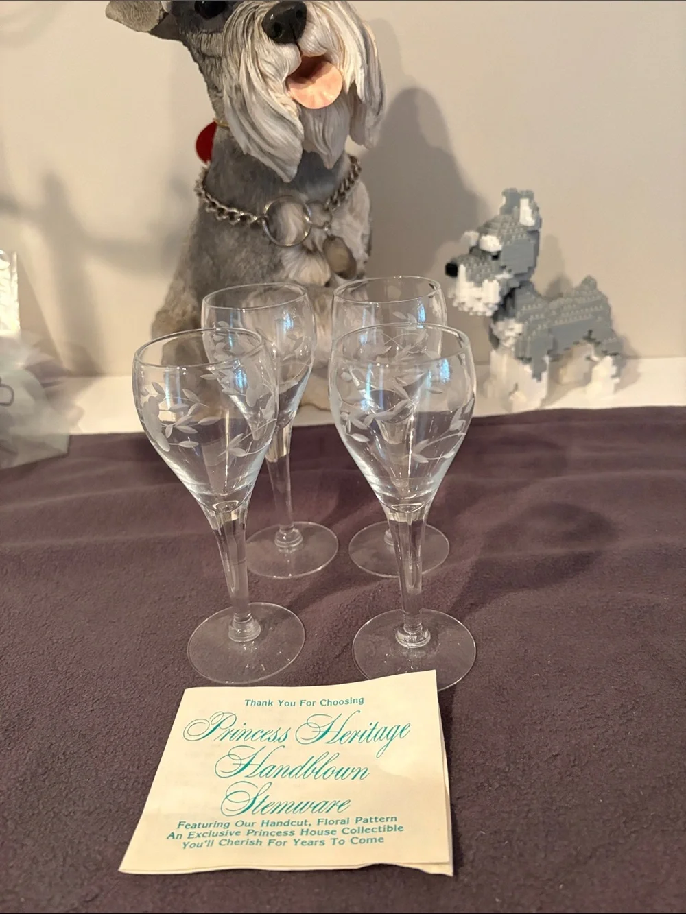 Princess House Heritage cordial glasses set of four